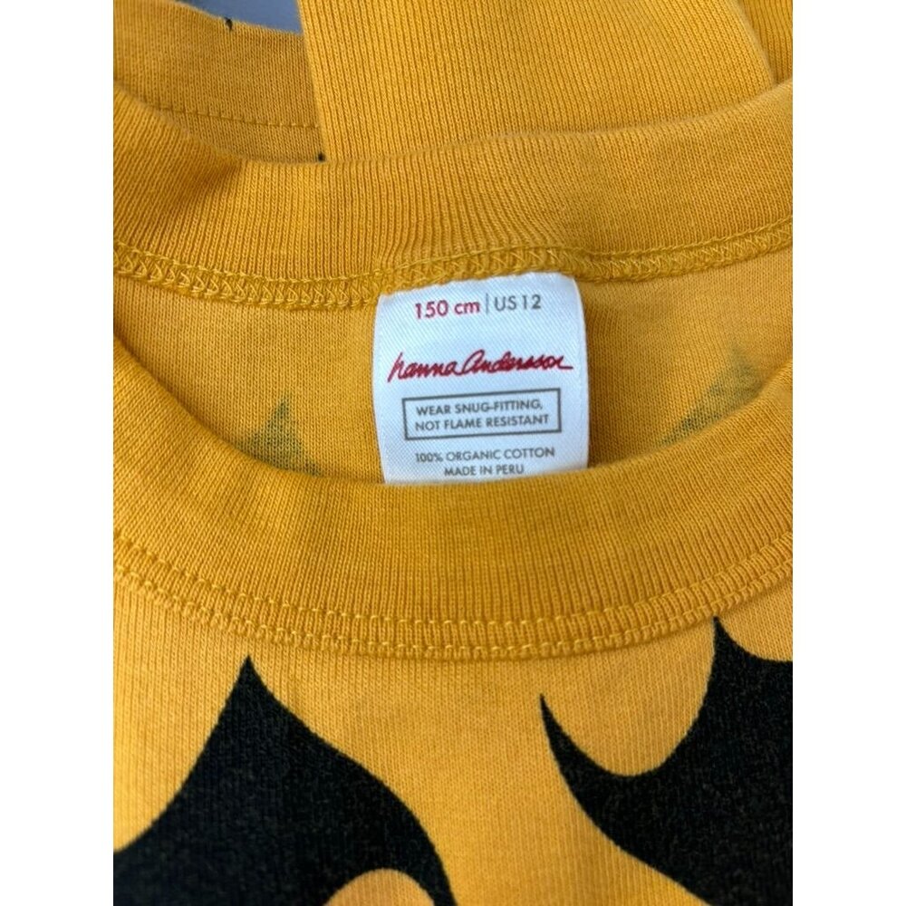 Hanna Andersson White & Yellow Black Bat Ghost Pajama Set - Picture 2 of 7